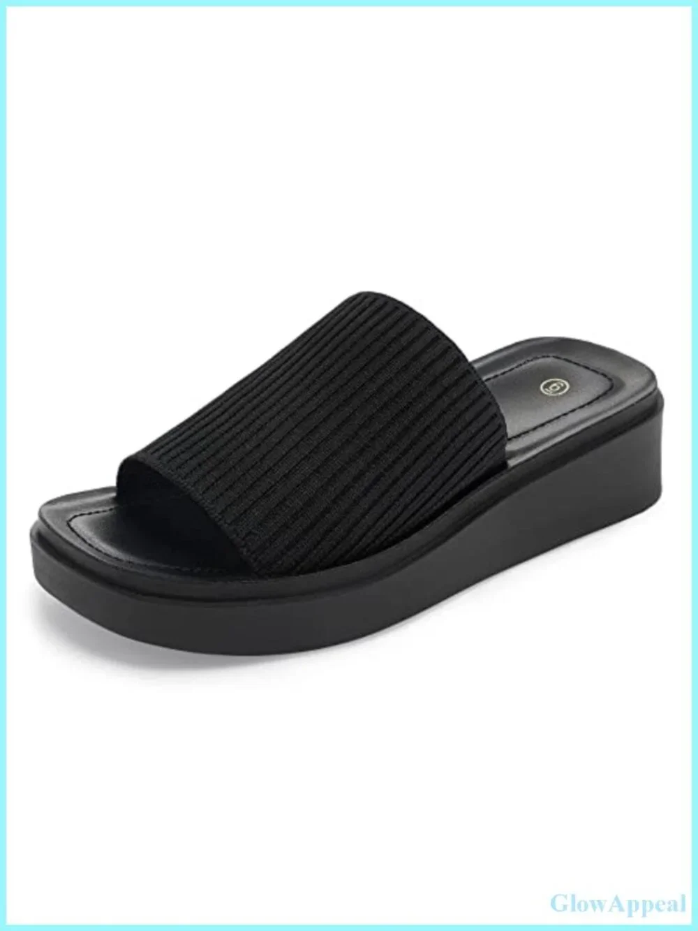 Women's Knit Platform Sandals Breathable Non-Slip Summer Slides